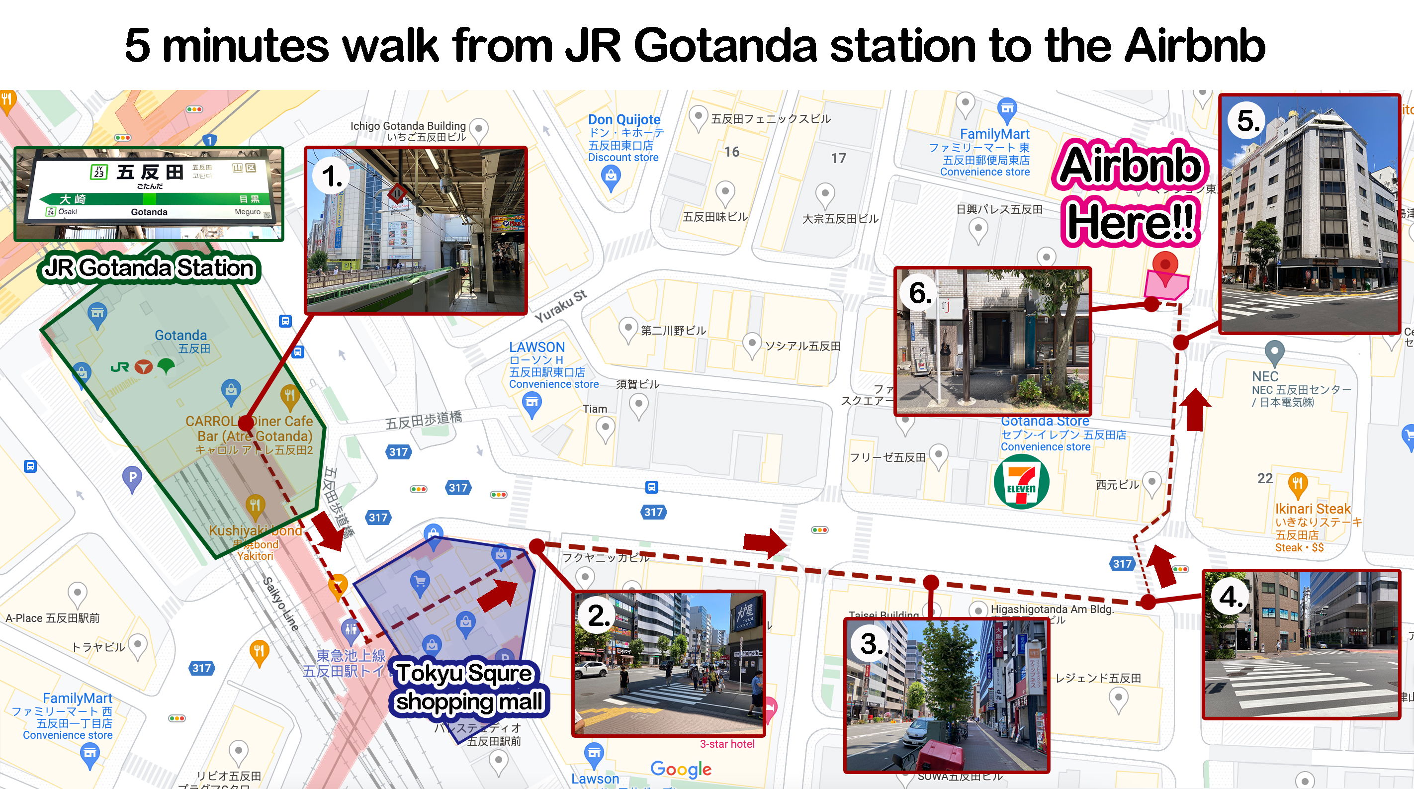 Daytime route map
